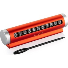 Misda Store Alüminyum Kasa Çevirmeli Araç Içi Park Telefon Numaratör Park Numarası Parkmatik Araç Torpido Üstü Parktel Telefon Yazısı Kırmızı Onbnl