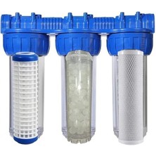 Misda Store Bina Girişi Su Arıtma 3 Lü Filtre Seti - Daire Girişi Su Filtresi