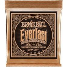 Misda Store Ball Everlast Ekstra Hafif Kaplamalı Fosfor Bronz Akustik Gitar Telleri, Ölçü 10-50