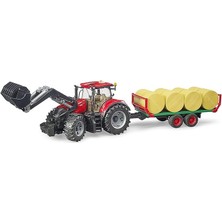 Misda Store BR03198 Case Ih Optum 300CVX Kepçeli Traktör & Balya Römorku