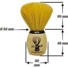 Misda Store 236 Profesyonel Ahşap Saplı Doğal Kıl Tıraş FIRÇASI,%100 Doğal Kıl, Küçük Boy