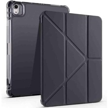 Misda Store Air 13 Ile Uyumlu 2025 M3 Kalem Bölmeli Standlı Akıllı Fuchsia Trifolding Tablet Kılıfı Siyah