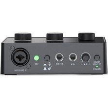 Misda Store Technology Amplisound Sc1 Akış Mikseri Xlr Mikrofon Arayüzü, Bireysel Kontrol, 48V Phantom Güç, LED Seviye Göstergesi ve Emniyet Kilidi ile Podcast/kayıt/vokal/oyun Sesi Için