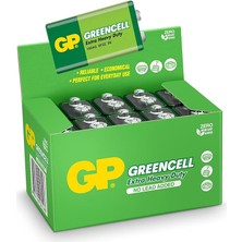 Misda Store Batteries GP1604G Greencell 6F22/1222/9V Pil, 9 Volt, 10'lu Kutu