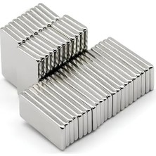 Misda Store Magneteksan Neodyum Mıknatıs Dikdörtgen 20X10X2 mm (5 Adet Set)