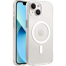 Misda Store iPhone 13/14 Için Magsafe ile Uyumlu Supermatt Serisi Arkası Parmak Izi Tutmayan Sert Mat Polikarbonat Kenarları Tpu Silikon Metal Tuşlu Premium Şeffaf Kılıf Kapak (Manyetik, 13-14)