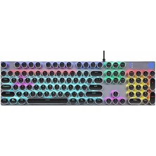 Misda Store GK400Y Rgb Gaming Oyuncu Klavyesi Brown Kahverengi Switch Tam Boy Ingilizce Q