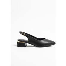 Tamdabu Ayakkabı Arkası Açık Kısa Galvaniz Topuklu Kadın Ayakkabı