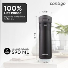Misda Store Jackson Autopop Soğuk Su Termosu 590 ml Siyah