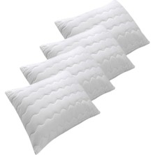 Misda Store Kapitoneli Yastık Alezi 4'lü Pamuklu Fermuarlı Kapitone Yastık Koruyucu Yastık Kılıfı