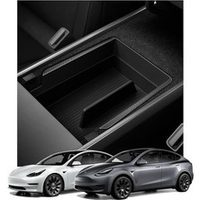 Misda Store Tesla Model Y (2024-2023) & Model 3 (2023) Kol Dayama (Kolçak) Konsol Içi Düzenleyici TO224 Black - ACP06258