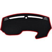 Misda Store Koruma Halısı Siyah Kenar Renk Kırmızı Fiat Egea Ekranlı 2017-2022 ile Uyumlu