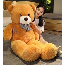 Misda Store Özel Hediye - 140 cm Papyonlu Peluş Ayıcık... 140CMAYI (Kahverengi)