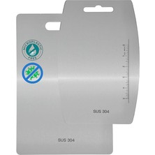 Misda Store Çift Taraflı Kesme Tahtası - (2 Adet) Premium Sus 304 Mutfak, Et, Sebzeler, Bebek Maması Için Paslanmaz Çelik Kesme Tahtası - Bulaşık Makinesinde Yıkanabilir - (34,3 cm x 23,1 cm & 12"x 8")