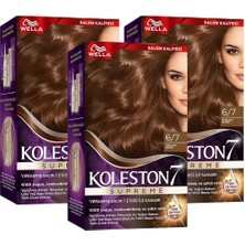 Misda Store Koleston Supreme Saç Boyası 6/7 Çikolata Kahve X3'lü Set