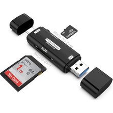 Misda Store Micro Sd Kart Okuyucu Type C To USB 3.0 Çevirici Otg 5 Gbps Hafıza Kartı Okuyucu Adaptör Micro Sd Card Reader Rktsd