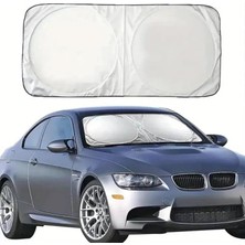Misda Store Katlanabilir 150X70 cm Araç Ön Cam Güneşlik Ön Cam Araç Perdesi Araç Güneş Koruyucu Oto Güneşlik
