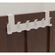 Misda Store Metal Amerikan Kapı Arkası Beyaz Vidalı Askılık Organizer Askılığı ve Banyo Kapı Arkası Vidalı Askılık MT69B