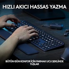 Misda Store Mx Keys S Kablosuz Klavye, Düşük Profil, Akıcı Hassas Sessiz Yazma, Programlanabilir Tuşlar, Arkadan Aydınlatma, Bluetooth, USB C Şarj Edilebilir, Windows, Linux, Chrome, Mac, Türkçe Q, Siyah