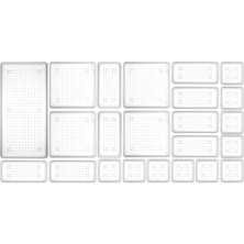 Misda Store Home 23'lü Çekmece Içi Çok Amaçlı Organizer -Kozmetik Takı Makyaj Organizeri Dolap Içi Düzenleyici Şeffaf