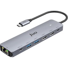 Misda Store Type-C 2*hdmı Dual Mst 4K 60Hz Gigabit Ethetnet Dönüştürücü 100W USB 3.2 Çoklayıcı Hub