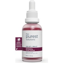 Misda Store Purest Solutions, Aha & Bha Canlandırıcı & Cilt Tonu Eşitleyici Kırmızı Peeling Cilt Bakım Serumu 30 ml (Aha 10% + Bha 2%)