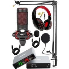Misda Store Central-Gr Pack-2 Stüdyo Kayıt Ekipmanları GLX-700GR Ses Kartı Cxn-30 Stüdyo Mikrofon