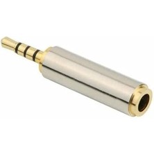 Misda Store 2.5mm Erkek 3.5mm Dişi 4 Boğum 3 Çizgi Kulaklıklı Mikrofon Çevieici