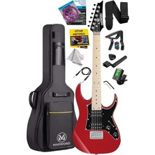 Misda Store DE-150RD Maple Klavye Hh Manyetik Yüksek Kaliteli Elektro Gitar Seti