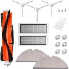 Misda Store Xiaomi Vakum Robotu Için Aksesuarlar, Xiaomi Roborock S50 S51 S55 S5 Max S6 S60 S65 Yedek Parçaları, Xıaomı Mı Robot, Hepa Filtre, Ana Fırça, Mendil, Yan Fırça - 18 Adet