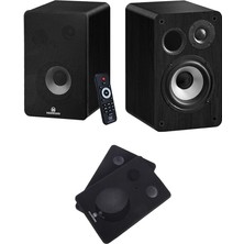Misda Store RM-400BK Aktif Stüdyo Referans Monitörü 4 Inç Çift Bluetooth USB 140 Watt