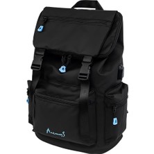 Misda Store Su Geçirmez Kumaşlı 15 Inç Laptop Bölmeli Okul Sırt Çantası Siyah