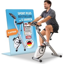 Misda Store Katlanabilir Kondisyon Bisikleti, Ev Için Uygun, Akıllı Ekran ile Nabız ve Performans Takibi, Gri