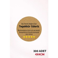 Woisco 300 Adet Teşekkür Etiketi Kraft Sticker, (4X4CM) Paketleme Kargo Etiketi T.no:01