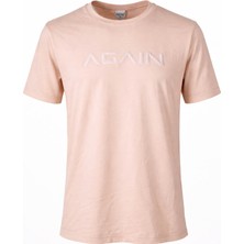 Trender 26YDT1000022 Taş Erkek T-Shirt Again O Yaka