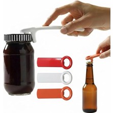 Misda Store Adet Kavanoz Açacağı - 2’si 1 Arada Çok Fonksiyonlu Pratik Kavanoz ve Şişe Açacağı - Vakum Giderici Kolay Kapak Açıcı - Ergonomik Mutfak Yardımcısı 2 Kırmızı 1 Beyaz