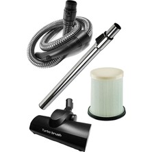 Misda Store Arnica Bora 5000 Süpürge Çelik Telli Hortum Boru Turbo Başlık Filtre Seti 4'lü