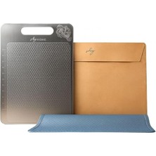 Misda Store Tasarımlı 304 Paslanmaz Çelik Kesme Tahtası 3lü Set (Saklama Kılıfı, Kesme Tahtası ve Silikon Kaydırmaz Mat)1,5 mm Kalınlık, 23 x 34 cm Yıkanabilir, Gıda Temasına Uygun, Hijyenik