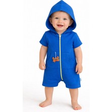 Chicsy Baby Unisex Bebek Yazlık Kapüşonlu Tulum Pamuklu Fermuarlı Tulum
