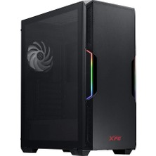 Misda Store Xpg Güçlü Orta Boy Bilgisayar Kasası, Atx/micro Atx, Mini-Itx, Kompakt Boyut, Temperli Cam Yan Panel, I/o USB 3.0 Bağlantı Noktası, Siyah