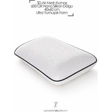 İz Home Aero Comfort Yastık | 3D Air Mesh Örme Kumaş | 40X60 cm | 600 gr Nano Silikon Dolgu