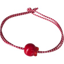 Sibelya Aksesuar Cam Murano Nar Figürlü Marteniçka Bileklik – Ayarlanabilir Kırmızı Beyaz Ip