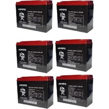 Monero 12V-24 Amper Dik E-Bıke Akü 6’li Paket 20 Amper Ebatları Ile Aynı Ebatlar: 180 x 78 x 170MM