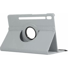 Misda Store Galaxy Tab S9 Fe 10.9 Inch X510 ile Uyumlu 360 Derece Döner Standlı Kılıf - FC012 (Gri)