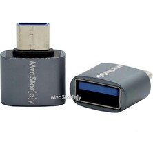 Misda Store Usb-C USB 3.0 Dönüştürücü | 5gbps Veri Aktarımı | Macbook, iPad Pro ve Usb-C Destekli Cihazlar Için Type-C USB Adaptör Gri