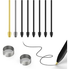 Misda Store Uçlar/uçlar Samsung Galaxy Tab S9/S9FE+/S9 Ultra/s8/s8+/s8 Ultra/s7/s7 Fe/s6/s6 LITE/S22/S23/S24 Ultra S Kalem, Plastik + Bakır + Titanyum Uçlar/ipuçları+Klips + Düzenleyici (2+6 Parça Set)