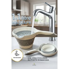 Calvera 1.1 Litre Çok Amaçlı Katlanabilir Maşrapa- Banyo, Mutfak ve Bebek Yıkama Için