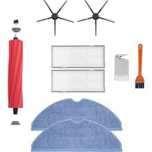 Misda Store S7/s7 Plus/s7 Maxv/s7 Maxv Plus/s7 Maxv Ultra Robot Süpürge Modelleri Uyumlu 9 Parça Set (Siyah Yan Fırçalı)