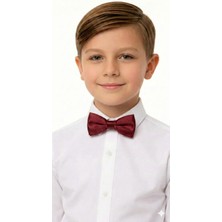 Sibel Günay Butik Çocuk Bordo Lastikli Papyon | 4–12 Yaş Ayarlanabilir | Özel Gün ve Bayram Aksesuarı