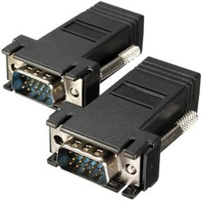 Misda Store 5059 RJ45 VGA Ekleme Ek 30 Metre Uzatıcı Cat5/6 Monitör Extender (2 Adet)